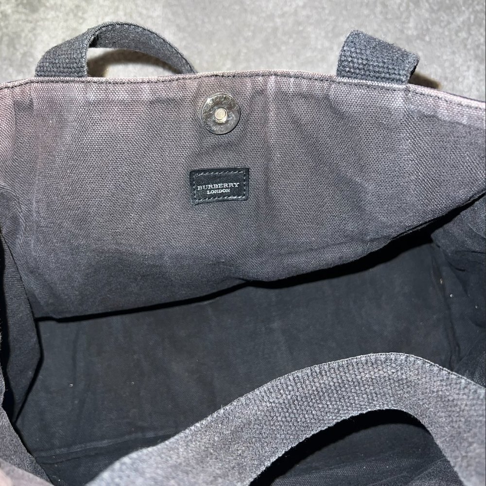 Vintage Burberry Tweed Check Tote Bag - Picture 5 of 5